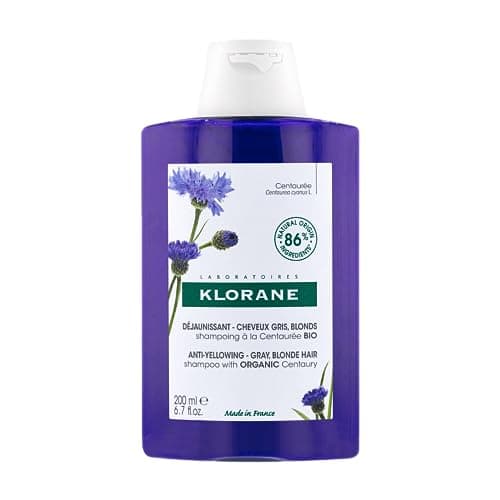 Image of Klorane - Anti-yellowing Shampoo with ORGANIC Centaury - Grey, blond hair, 1 x 200ml bottle