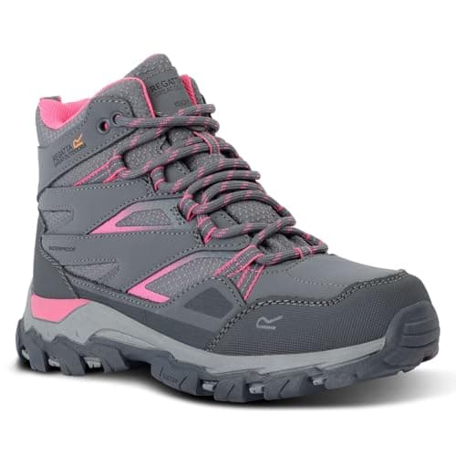 Image of Regatta Kids Holcombe Walking Hiking Boots, Waterproof & Breathable - Perfect for Outdoors & Mountaineering