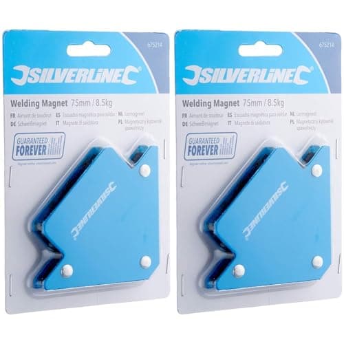 Image of Silverline 675214 Welding Magnet, 75 mm (Pack of 2)