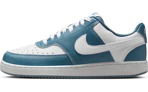 Image of Nike Women's Court Vision Lo Nn Shoes, White/Smokey Blue, 6