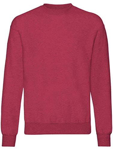 Image of Fruit of the Loom Men's Classic Set-in Sweat Sweatshirt, Vintage Red, XL