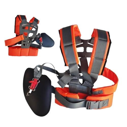 Image of Strimmer Harness Strimmer Harness Padded Comfort Double Shoulder Brush Cutter Harness Nylon Lawn Mower Belt Mower Grass Trimmer For Brush Cutter Grass Garden Trimmer