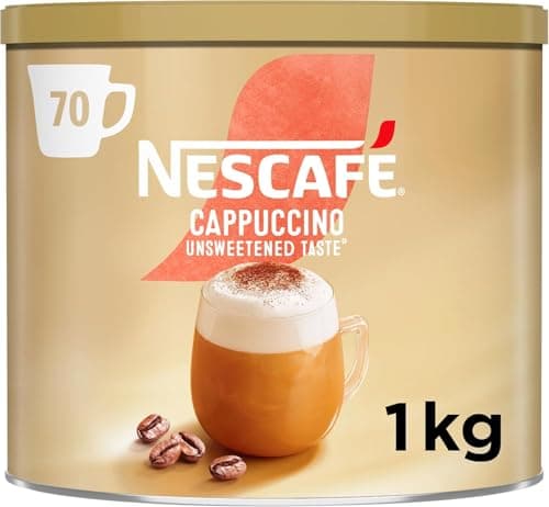 Image of NESCAFÉ Cappuccino Unsweetened Taste Instant Coffee 1kg Tin, Packaging may vary