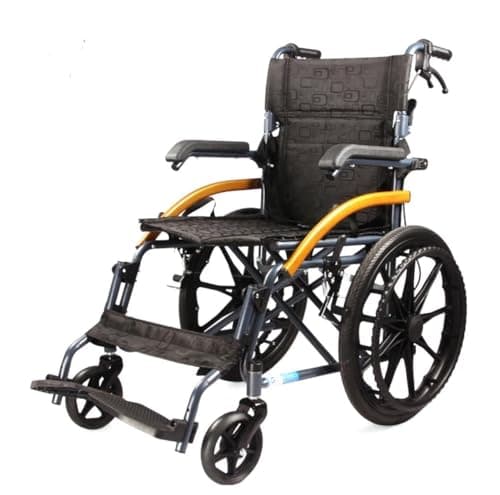 Image of Foldable Wheelchair Lightweight 14 KG Folding Self Propelled Wheelchair Mobility Chair Foldable Footrest Four Breaks Flip Up Armrest