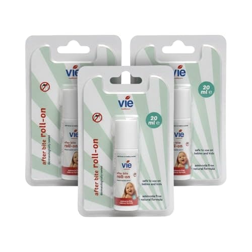 Image of VIE Healthcare Afterbite Roll-on, 20 ml (Pack of 3) | Fast Mosquito & Insect Bite Relief | Anti-Itch Treatment for Bug Bites | Natural Formulation | Safe for Babies & Kids | Travel-Friendly