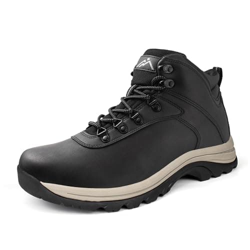 Image of CC-Los Men's Waterproof Hiking Boots - Outdoor Walking Boots Work Boots Mid-Top Black Size 6-12.5 Wide