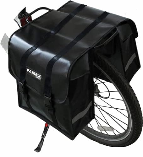 Image of FAMEX RIDE® Double Pannier Bag Shopping Waterproof Bicycle Bicycle Cycle Bike Shopping Bag