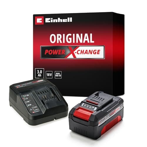 Image of Einhell Power X-Change 18V, 3.0Ah Lithium-Ion Battery Starter Kit - Battery and Charger Set - Universally Compatible With All Einhell PXC Power Tools And Garden Machines
