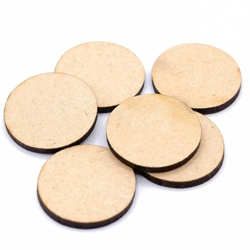 Image of MDF Circle Shapes – Wooden Mini Circles & Round MDF Disks for Crafts – Blank Decoration Embellishments for DIY Painting, Card Making, Scrapbooking – Cut Out Craft Shape (20 Pack, 30mm)