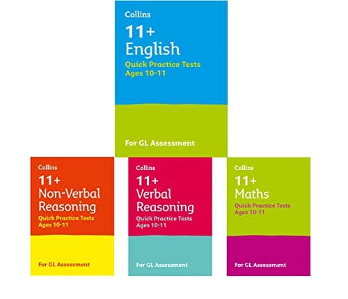 Image of 11+ GL Quick Practice Bundle for Ages 10-11: Maths, English, Verbal & Non-Verbal Reasoning (Collins 11 Plus)