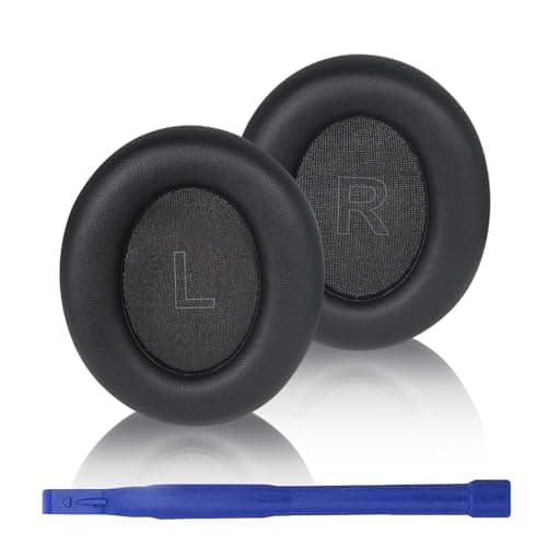 Image of Adhiper Replacement Ear Pads for Anker Soundcore Life Q30 & Q35 Headphones, Soundcore by Anker Life Q35 Headphones Earpads with Soft Memory Foam and Protein Leather(Black)