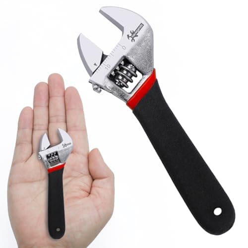Image of Navegando 4 Inch (100mm) Adjustable Spanner | Hardened Steel Mini Pocket Wrench for Tight Spaces | Fits 6-13mm Nuts/Bolts, Ideal for Household DIY, Quick Home Repairs & On-the-Go Fixes
