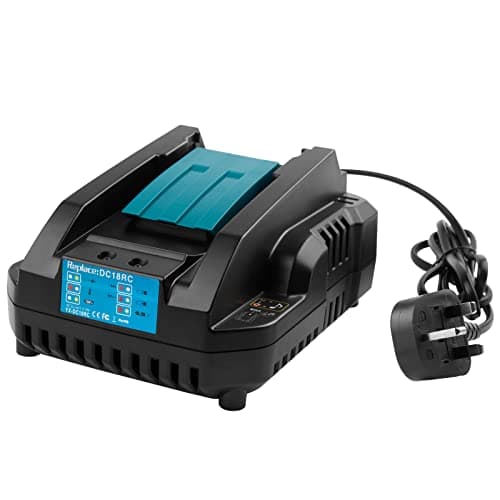 Image of ASUNCELL Charger for Makita Li-ion Battery, 14.4-18V 4A Fast Charge DC18RC Battery Charger compatible with Makita BL1830 BL1840 BL1850 BL1860 BL1815 BL1430 BL1450 BL1440 BL1415 DC18RD