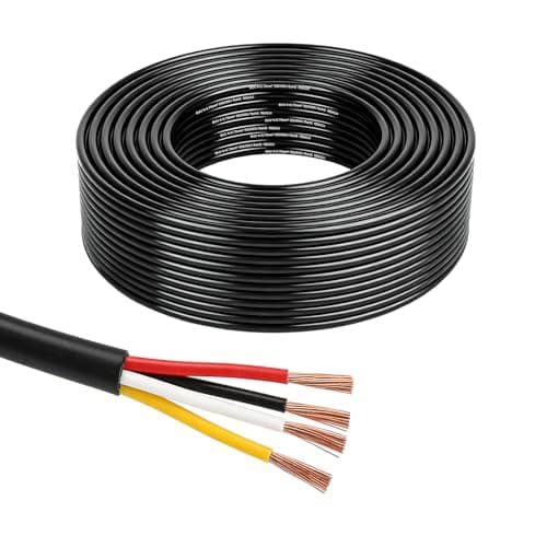 Image of BEIJISTAR 10M 4x0.75mm² Automotive Round Cable, 12V 24V 4 Core Trailer Cable, 4 Core Thin Wall Electricl Wire for Car Caravan Truck RV Trailer 5/10 Meters
