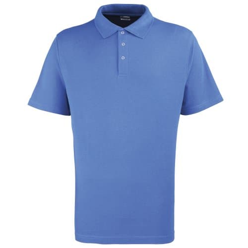 Image of Premier Mens Stud Heavyweight Plain Pique Polo Shirt (3XL) (Royal)
