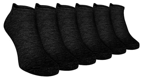 Image of Sock Snob - 6 Pack Mens Cotton Ankle Low Cut Short Quarter Gym/Trainer Socks (6-11 UK, Black)