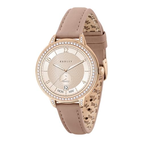 Image of RADLEY Series 33 Amoled HD Smart Watch for Women with 100+ Sports Modes, Heart Rate, Step Counter, IP68, Fitness Tracker, Sleep Monitor and Pink Strap for IOS Android