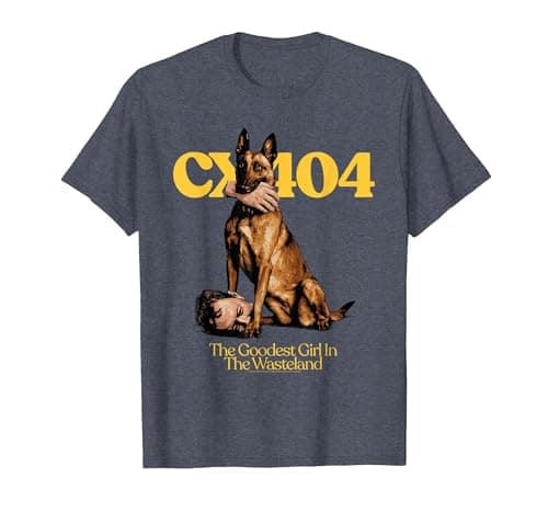 Image of Fallout CX404 Goodest Girl in the Wasteland Dog TV Show T-Shirt, Men, Heather Blue, Medium