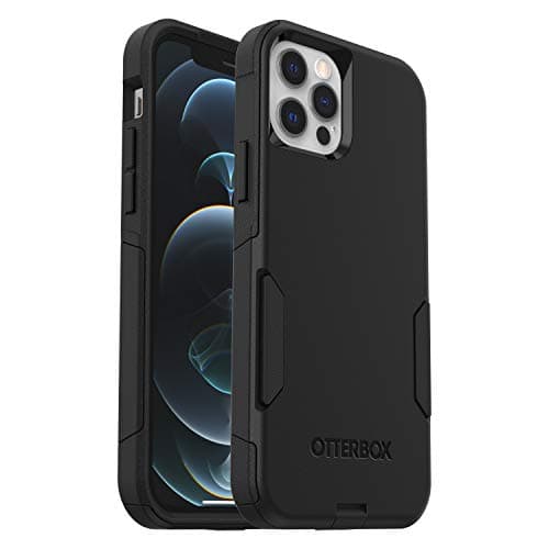 Image of OtterBox Commuter Case for iPhone 12 / iPhone 12 Pro, Shockproof, Drop proof, Rugged, Protective Case, 3x Tested to Military Standard, Antimicrobial Protection, Black, No Retail Packaging
