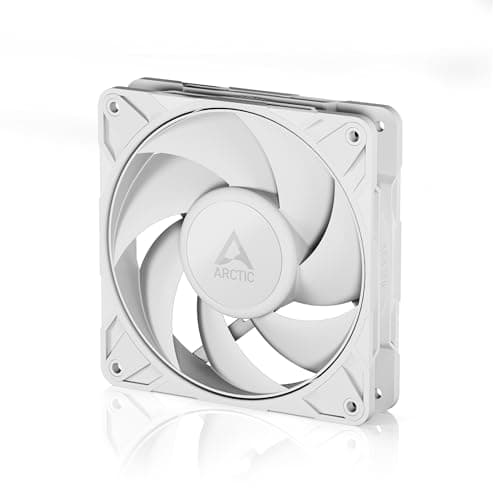 Image of ARCTIC P12 Pro PST (White) - Powerful Premium Fan, 120 mm PWM Fan with Y-Cable Splitter, 600-3000 rpm, 0 rpm <5% PWM, Fluid Dynamic Bearing, 4-Pin - White
