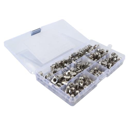 Image of ACOLY 100 Pcs Rack Mount Cage Nuts and Screws Kit M6x16mm Server Rack Screws Cage Nuts Bolts and Washers for Audio Shelves Cabinets