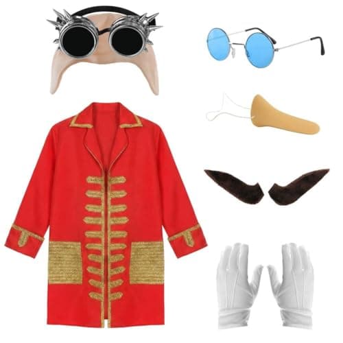 Image of LOVETRENDS Adults Professor Egg Villain Costume - X-Large - Red Jacket, Bald Cap, Goggles, Glasses, Nose, Moustache and Gloves - Mens Halloween Cosplay Comic Con Fancy Dress Costume