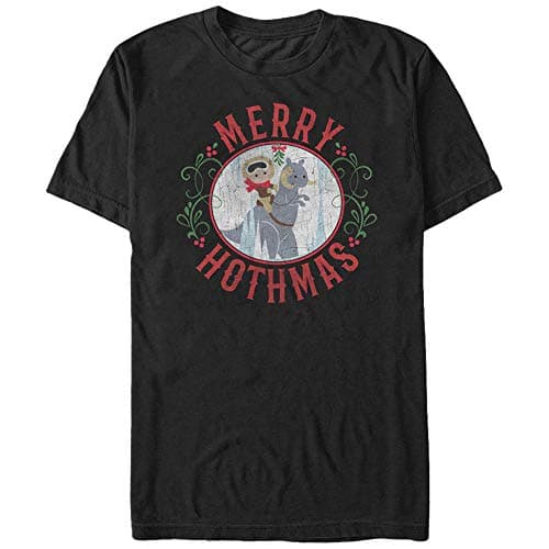 Image of Star Wars Men's Christmas Merry Hothmas Black T-Shirt
