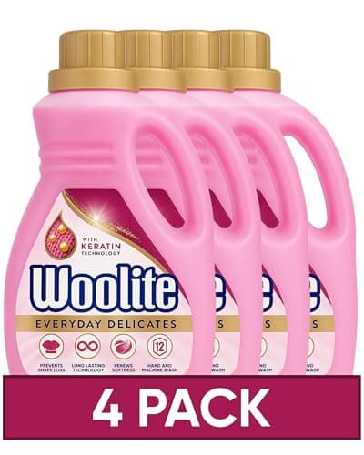Image of Woolite Laundry Detergent Liquid, 750ml, Pack of 4, For Delicates, Hand & Machine Wash, 48 Washes