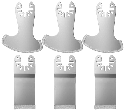 Image of LEILUO 6 Pcs Diamond Multi Tool Accessory Kit for Grout Removal Compatible with DeWalt Makita Einhell Dremel and More