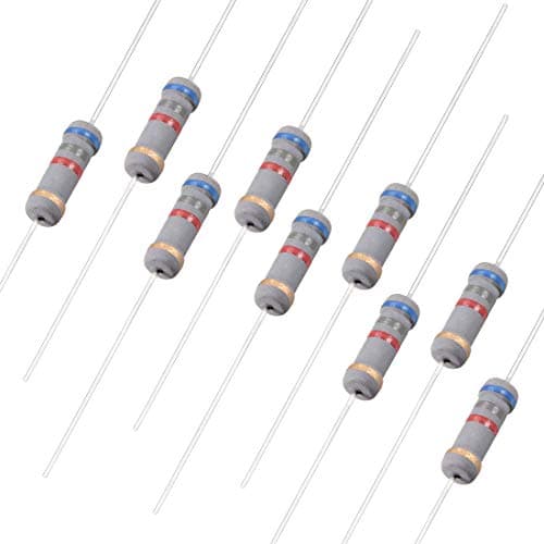 Image of uxcell 100Pcs 6.8K Ohm Resistor, 1W 5% Tolerance Carbon Film Resistors, Axial Lead, 4 Bands for DIY Electronic Projects and Experiments