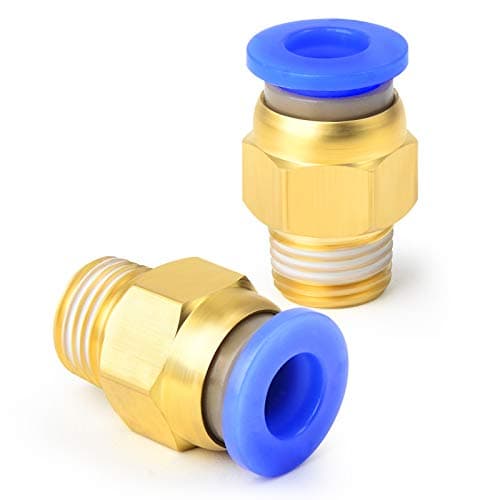Image of TAILONZ PNEUMATIC Male Straight 4mm Tube OD x 1/8 BSP Push to Connect Fittings PC4-01 (Pack of 10)