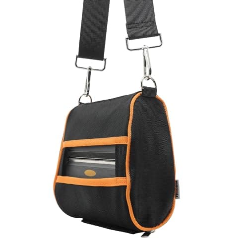 Image of BHAVYAKTI Carrying Case for Zebra ZQ520 ZQ521 Printer, Shoulder Belt Holster for ZQ520 ZQ521 Label Printer Orange, BZZQ520H1-O