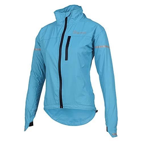 Image of Sikma WOMEN CYCLING JACKET LADIES RAIN COAT WATERPROOF WATER RESISTANT JACKET RUNNING CASUAL TOP OUTDOOR (SKY BLUE, LARGE)