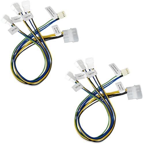 Image of Akasa PWM Splitter - Smart Fan Cable | Supports 3 PWM fans from a single motherboard header | 2 Pack | AK-CB002-KT02