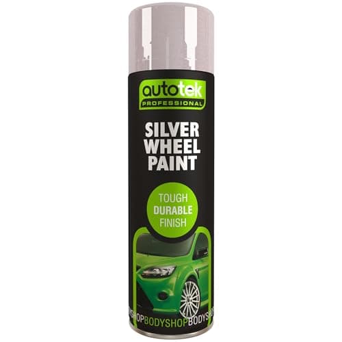 Image of Autotek Professional Tough Durable Finish Spray Paint, Silver Wheel Paint, 500 ml