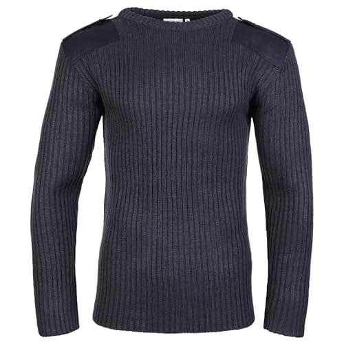 Image of Fort Men's 120 Crew Neck Combat Jumper, Navy Blue, XL UK