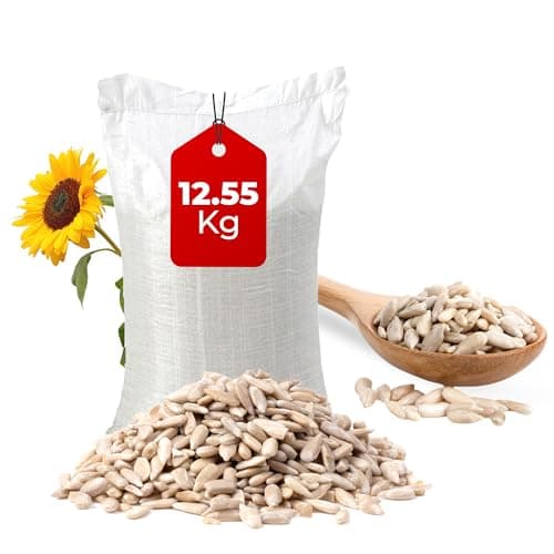 Image of 12.55kg Sunflower Hearts wild Bird Food – High Energy Bird Seed, Premium Sunflower Seeds & Food for Wild Birds