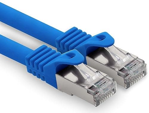 Image of freiwerk 5.0 m - blue - 1 piece CAT.7 network cable Lan Ethernet patch cable S-FTP LSZH PIMF 10GB s RJ45 plug Cat6a