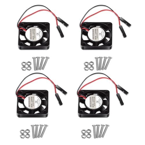 Image of DORHEA 4pcs 3007 Fan for Raspberry Pi 4 30x30x7mm Cooler Fan Pi Brushless Cooling Fan 30MM 1.18in 3.3V 5V DC Quiet Fan for Raspberry Pi 4, Pi 3 B+, Pi 3 B, Pi 2, Pi B+, Pi Zero/Zero W,Robot Project