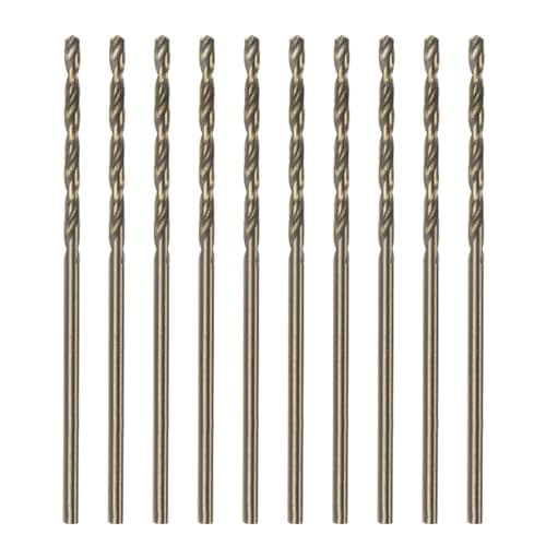 Image of sourcing map 10pcs Cobalt Jobber Drill Bits 1.6mm / 0.063" M35 High Speed Steel HSS Twist Drilling Bit Tool for Stainless Steel Copper Wood Plastic and other Hard Materials