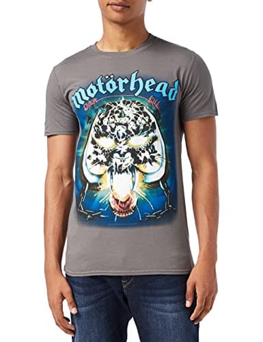 Image of Motorhead Men's Overkill Regular Fit Crew Neck Short Sleeve T - Shirt, Grey (Grey Grey), XX-Large (Manufacturer Size:XX-Large)