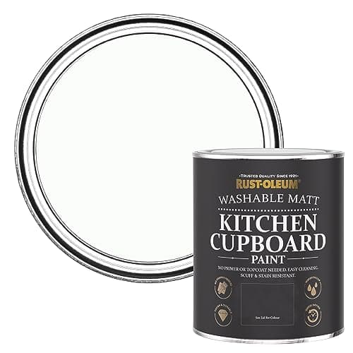 Image of Rust-Oleum Off White Kitchen Cupboard Paint in Matt Finish - Moonstone 750ml