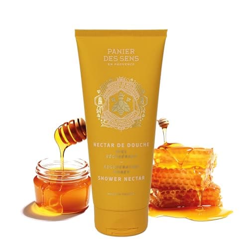 Image of Panier des Sens - Shower Nectar - Organic Honey Extract Body Wash for Women & Men - Moisturising Body Wash 96% Natural Ingredients - Shower Gel - Made in France, SLS Free & Vegan - 200ml