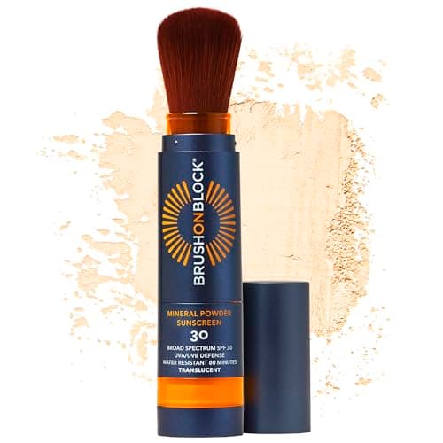 Image of Brush On Block SPF 30 Mineral Powder Sunscreen, Translucent, Refillable, UVA/UVB Face Protection, Water Resistant, For All Skin Tones & Types, Reef Friendly, Mfg in USA