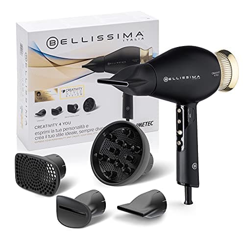 Image of Bellissima Imetec Creativity 4 You Professional Hair Dryer, 4 Accessories, Diffuser, Intelligent Temperature Control, Ion Technology, Beauty Bag, 2 Speeds, 3 Temperatures 1800 Watt
