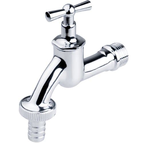 Image of 3/4" Garden BIB TAP Water Type Outside Chrome Valve Nice Looking