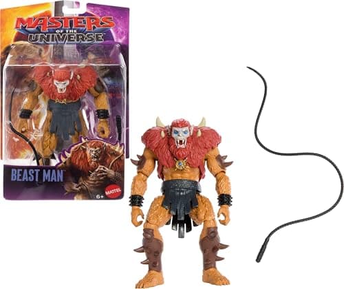 Image of Masters of the Universe 2026 Movie Beast Man 5.5 Inch Action Figure Villain Toy, Content Inspired with 14 Movable Joints & Whip, Evil Hairy Henchman, JKH91