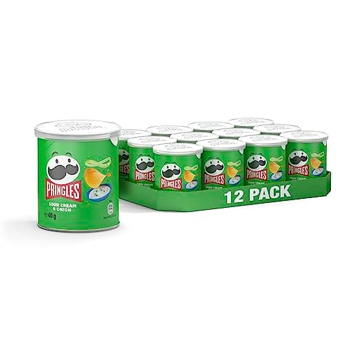 Image of Pringles Sour Cream & Onion Crisps, 12x40 g