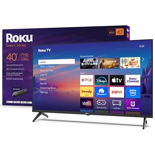 Image of Roku Smart TV 2025 – 40-Inch Select Series, 1080p Full HD TV TV with Voice Remote – Flat Screen LED Television with Wi-Fi for Streaming Live Local News, Sports, Family Entertainment