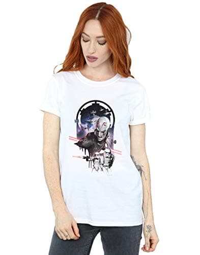 Image of Star Wars Women's Rebels The Grand Inquisitor Boyfriend Fit T-Shirt White Large